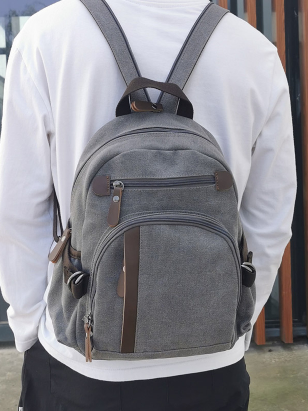 Canvas Backpack Casual - Piccolo zaino in tela, ideale per
